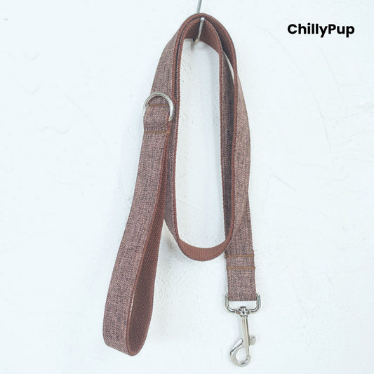 Brown Suit Dog Lead - Classic Textured Design