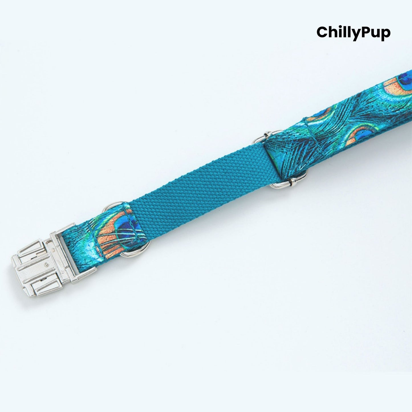 Peacock Feather Dog Collar