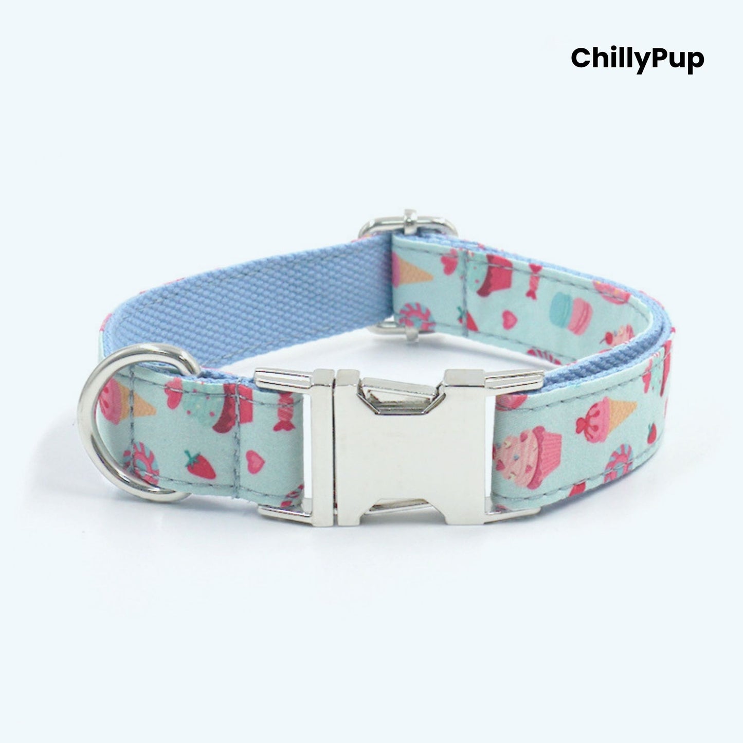 Sweet Treats Dog Collar & Lead Set – Ice Cream, Cupcake & Sweets Print