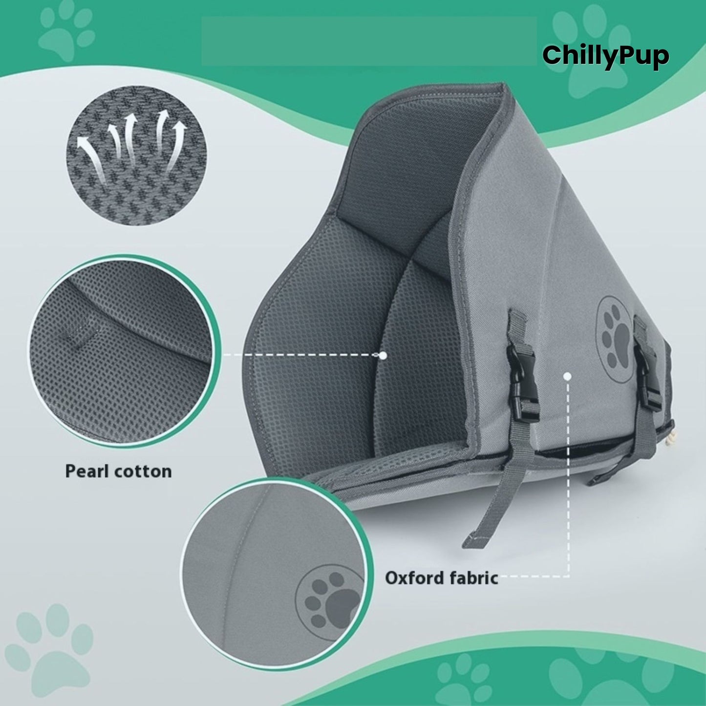 Reinforced Recovery Dog Cone – Soft Padded Protective Collar