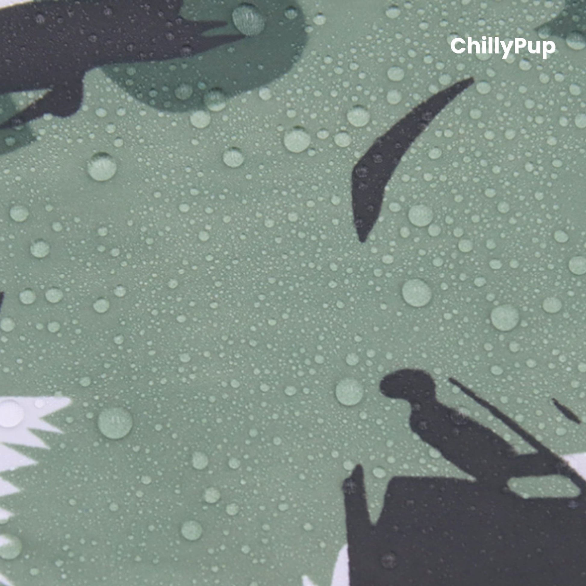 Camouflage Performance Dog Coat with Reflective Trim  with ChillyPup branding