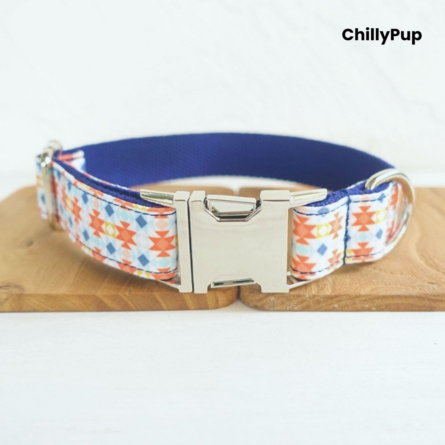 Geo Chic Dog Collar, Lead & Bow Tie Set