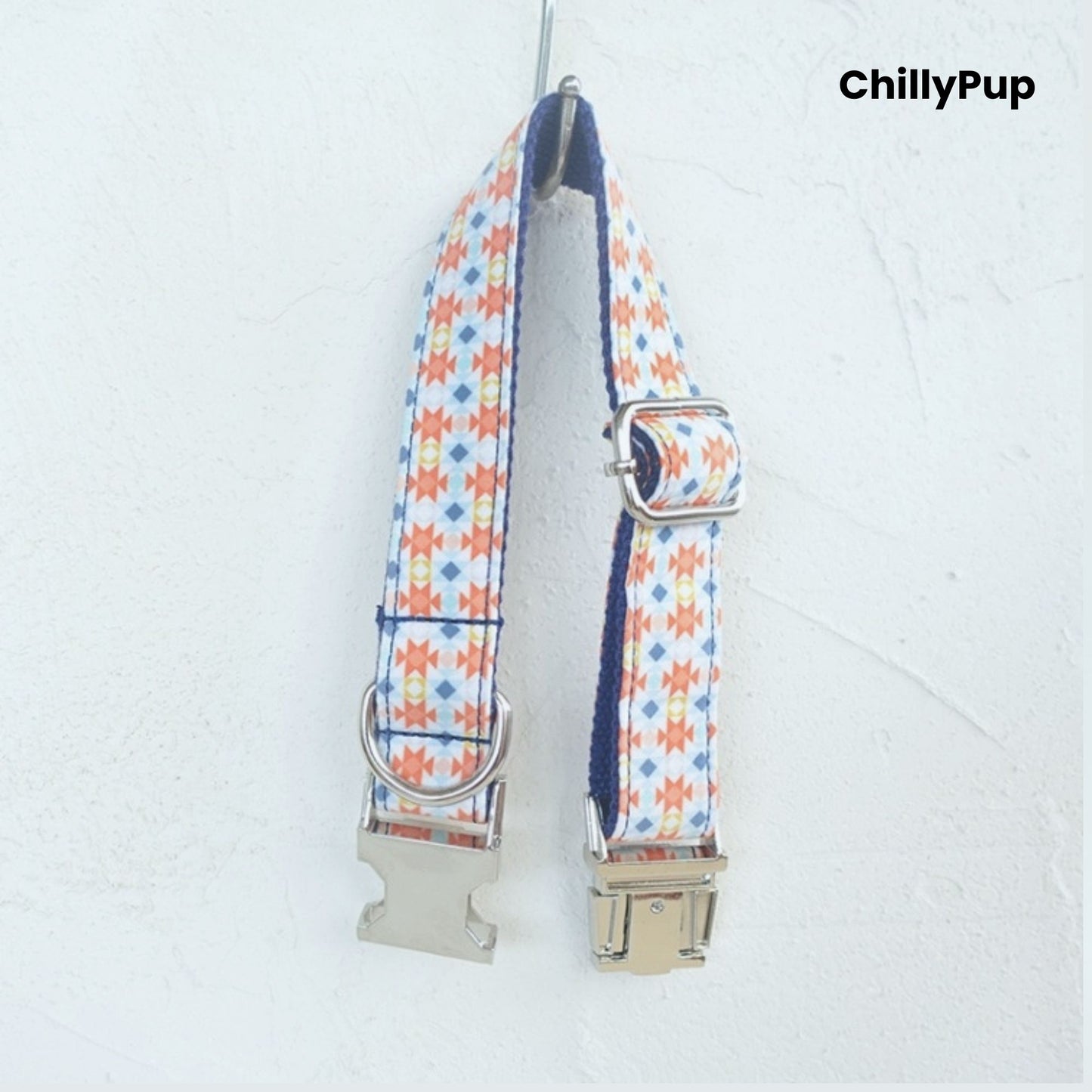 Geo Chic Dog Collar, Lead & Bow Tie Set