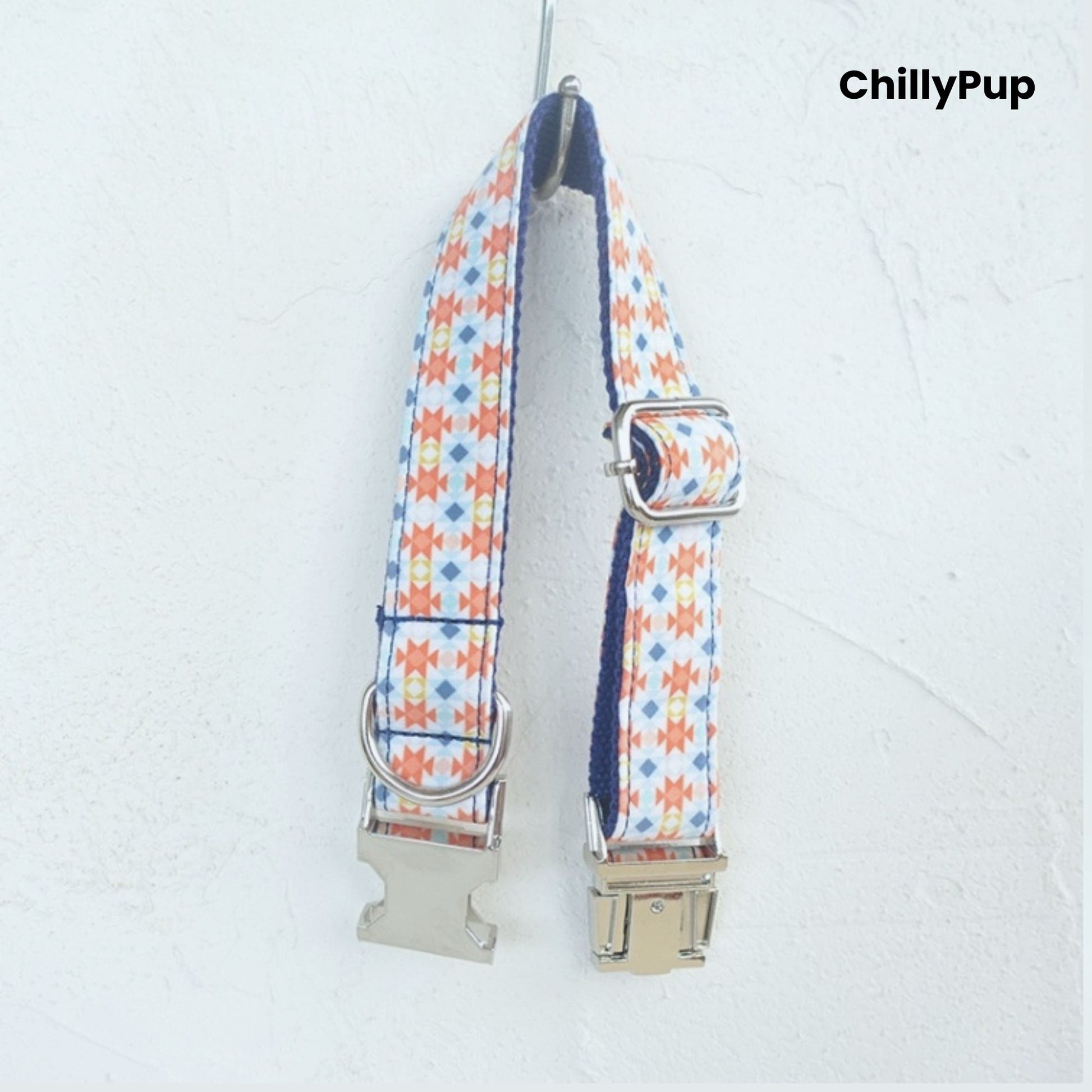 Geo Chic Dog Collar, Lead & Bow Tie Set