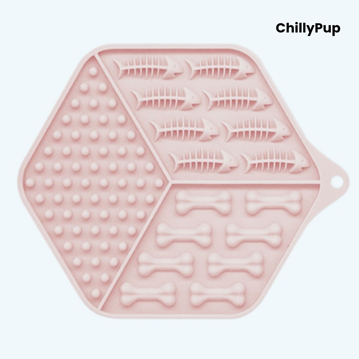 HexaFeast Triple-Texture Lick Mat with ChillPup branding 