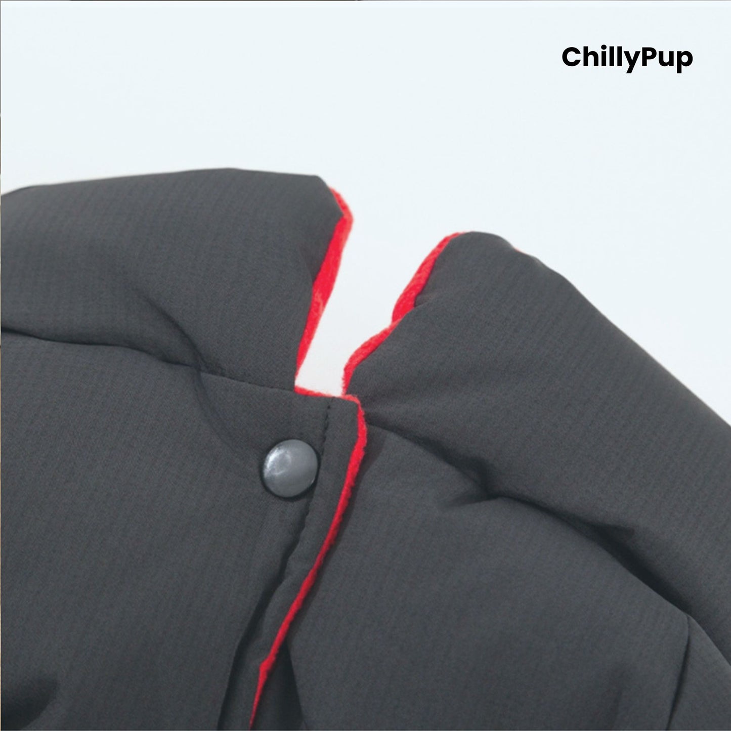 Luxury Winter Dog Puffer Coat with Fleece Lining with ChillyPup branding