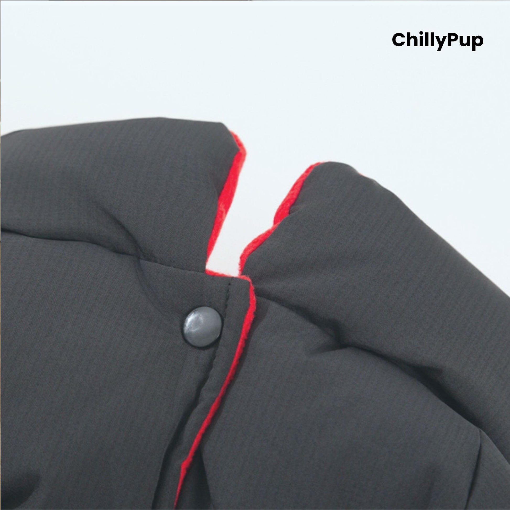 Luxury Winter Dog Puffer Coat with Fleece Lining with ChillyPup branding
